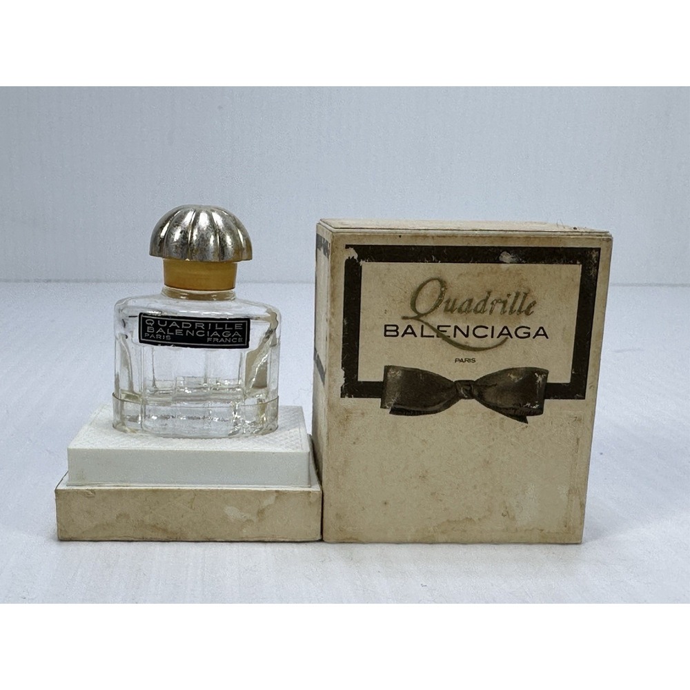 Vintage Balenciaga Quadrille Parfum Bottle Original Box 0.25 Fl. Oz. 15ml Size